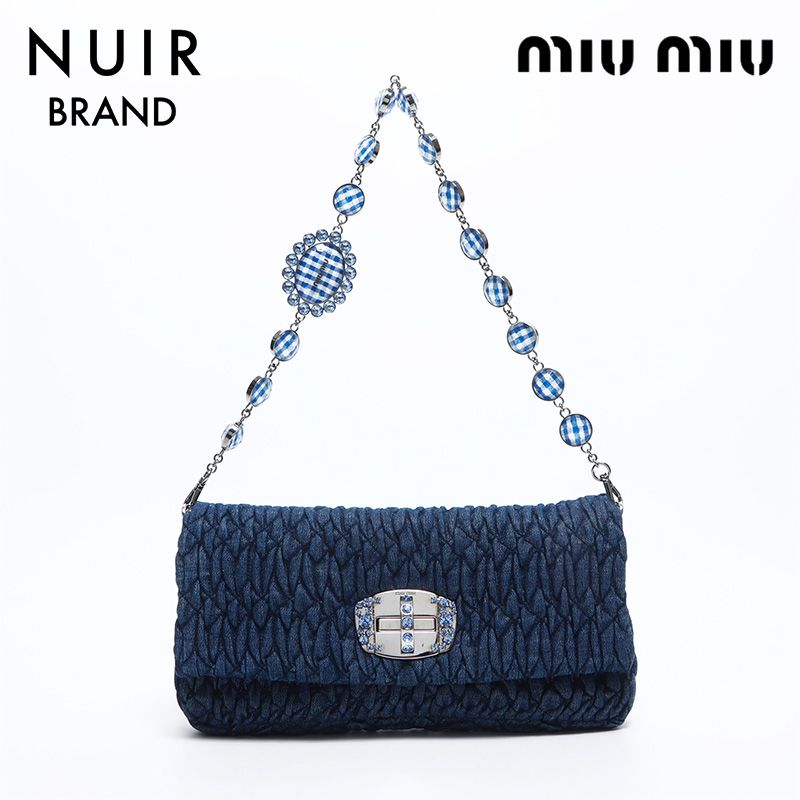 Miu Miu ミュウ ミュウ ショルダーバッグ クリスタル マテラッセ  