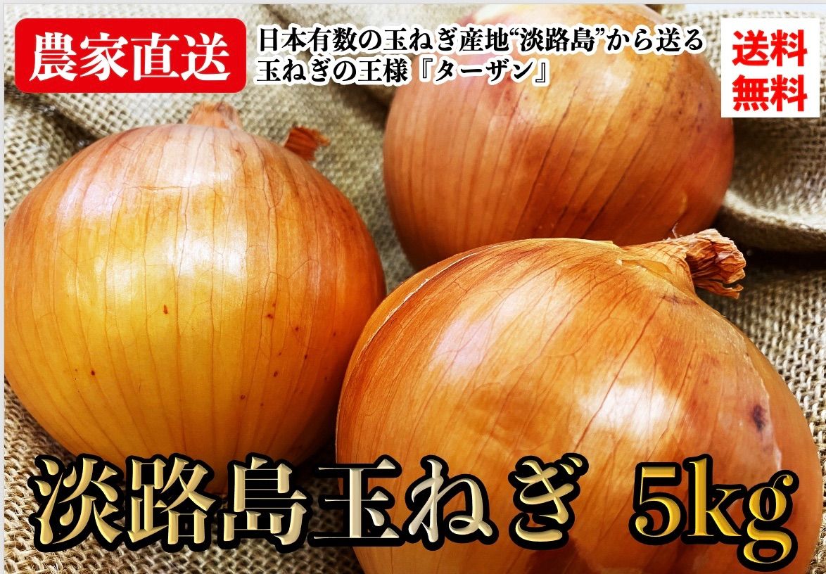 ☆淡路島産☆産地直送！淡路島玉ねぎ【秀品5kg】（送料無料） 減農薬