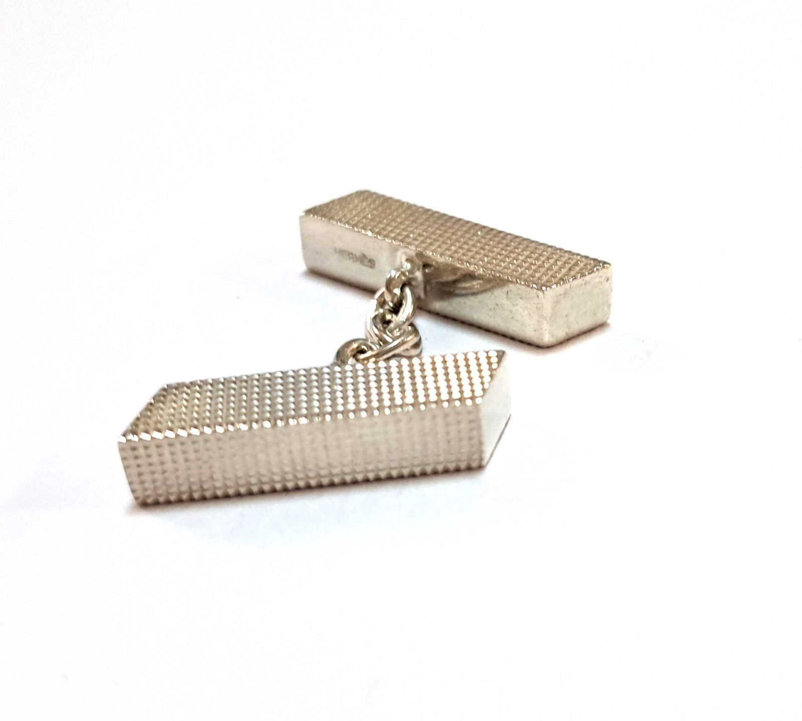 エルメス スクエア カフス シルバー製 カフリンクス SV925 メンズ