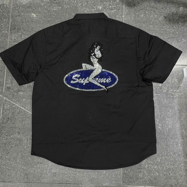 Supreme Rhinestone NAVY S/S Tシャツ Supreme Rhinestone NAVY S/S Tシャツ