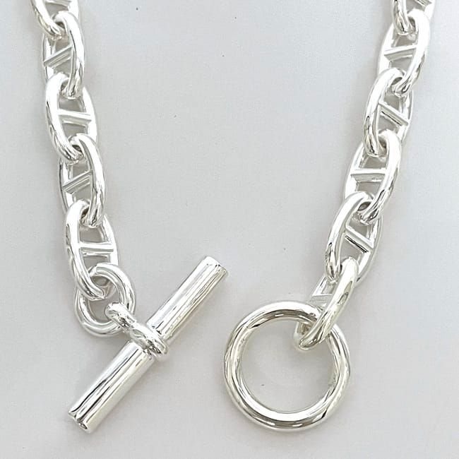 エルメス ネックレス シェーヌダンクル GM 29コマ シルバー 美品