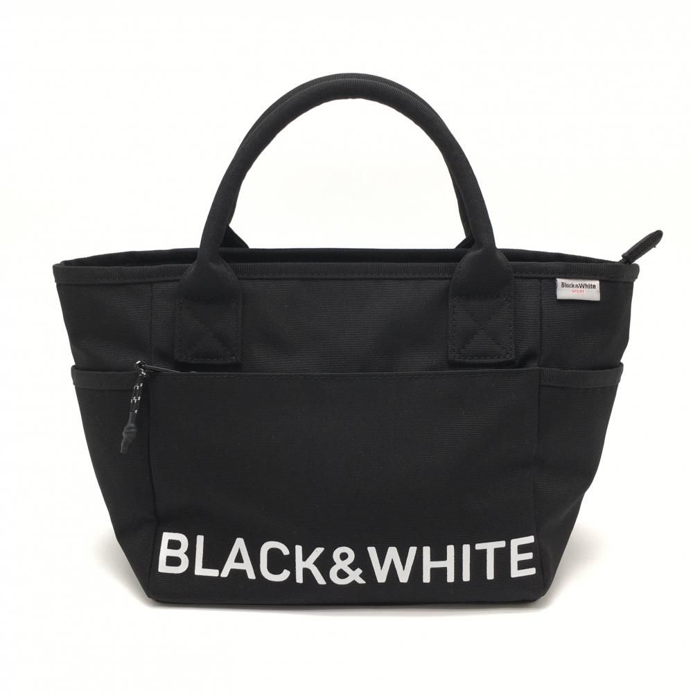 超美品】ブラックアンドホワイト カートバッグ 黒×白 内外サイド