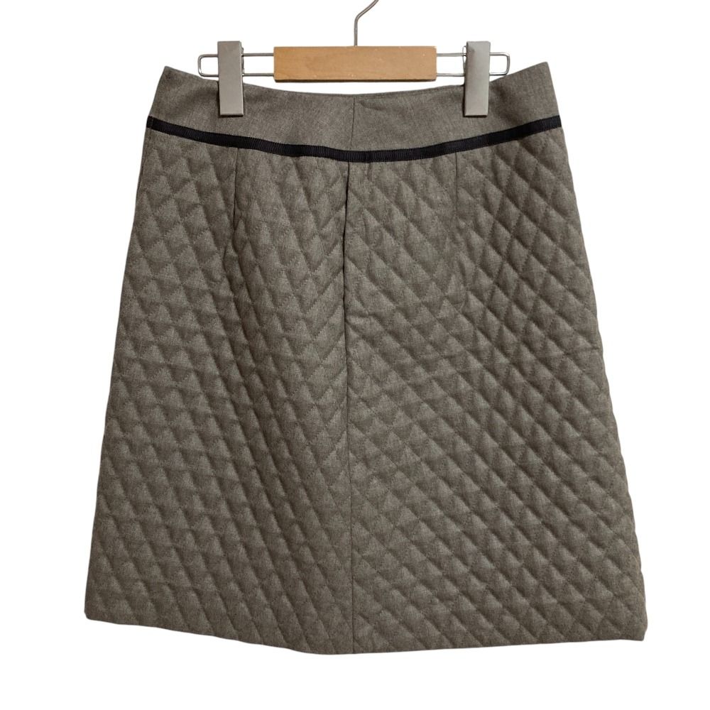 FOXEY フォクシー キルティングスカート 40127 サイズ38 グレージュ レディース 古着