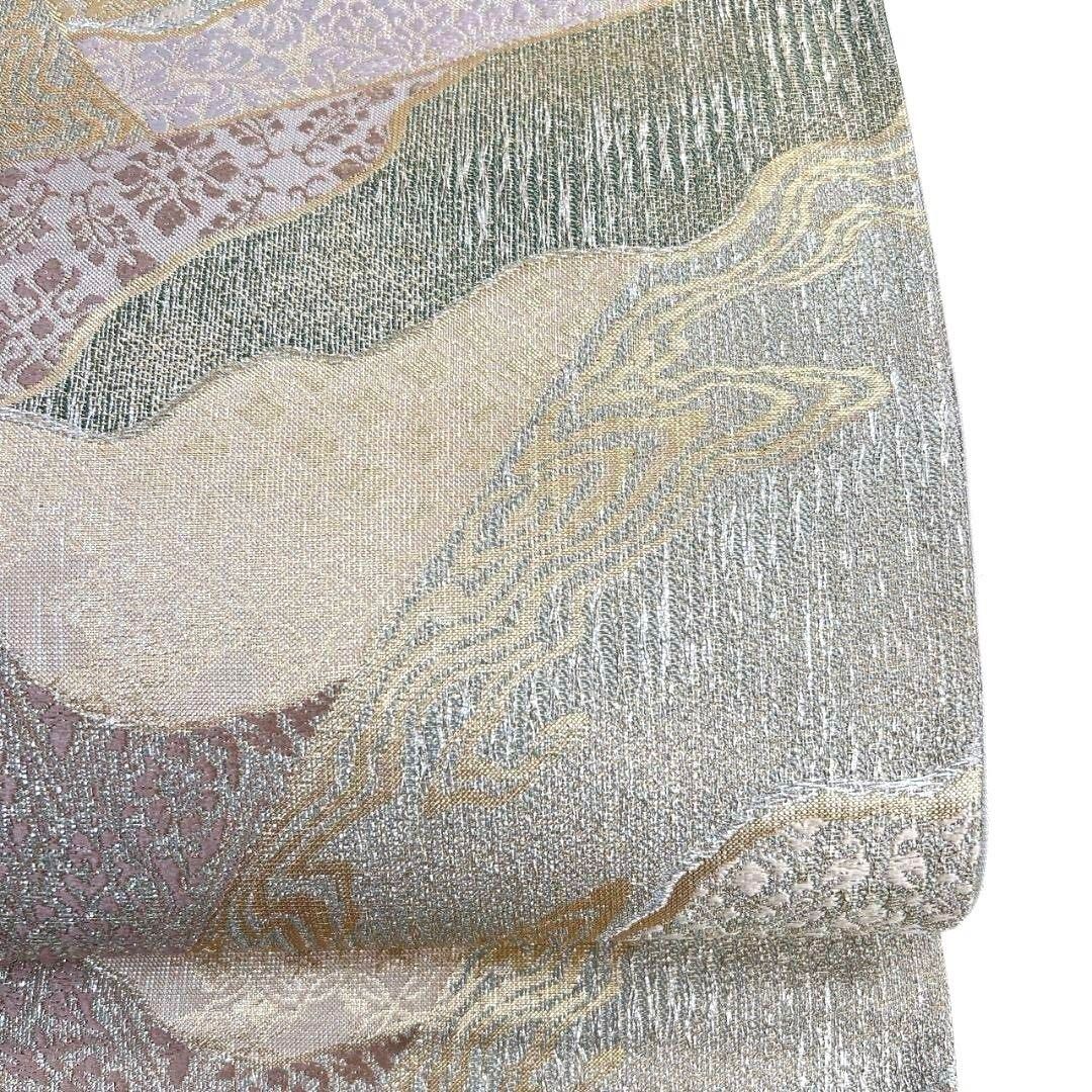 ブランド帯 裂取文様 花菱 花模様 袋帯 着物 022 a p - メルカリ
