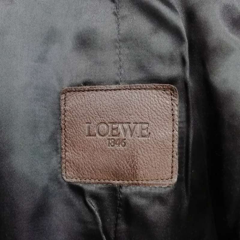 ロエベ LOEWE オールド ヴィンテージ レザー ジャケット ブルゾン 52 ロエベ LOEWE オールド ヴィンテージ レザー ジャケット