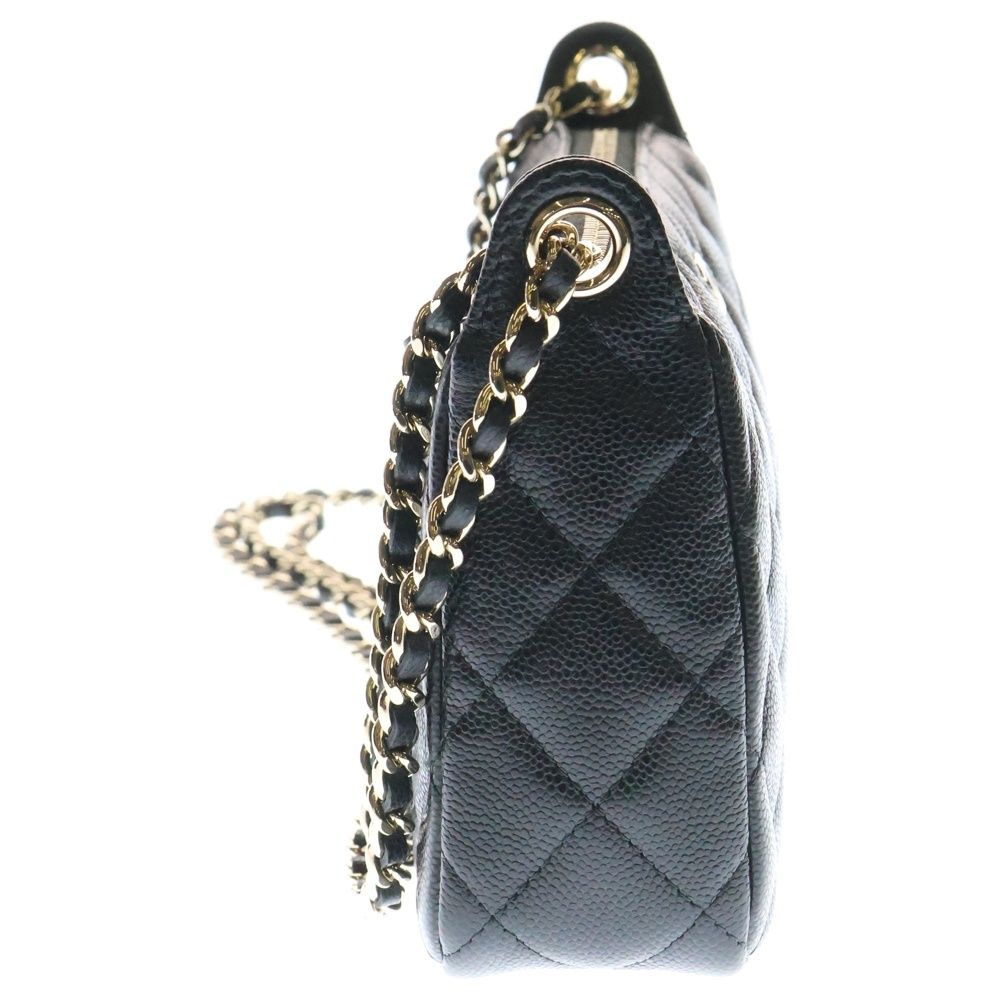 CHANEL ブラックマトラッセポシェット CHANEL (シャネル) マトラッセ ポシェット チェーン ショルダー
