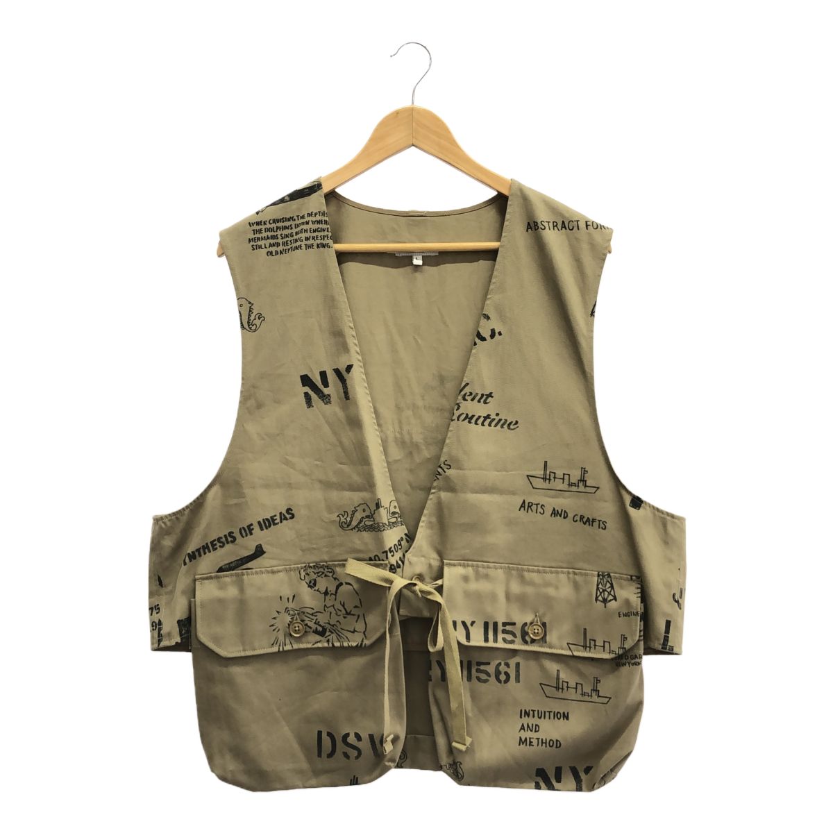 Engineered Garments エンジニアードガーメンツ サイズL 24SS Fowl vest Graffiti Print Ripstop フォールベスト