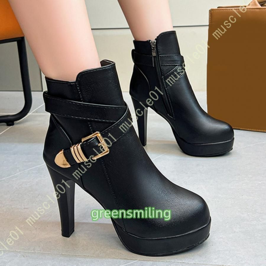 レディース ベルト付き ブーティ ローヒール ブーツ ロングブーツ レディース 厚底ブーツ ロング ブーツ コスプレブーツ ハロウィン 美脚 足細 脚長効果 KLIAN] ベルト付き ショートブーツ レディース ヒール6cm ブーティー