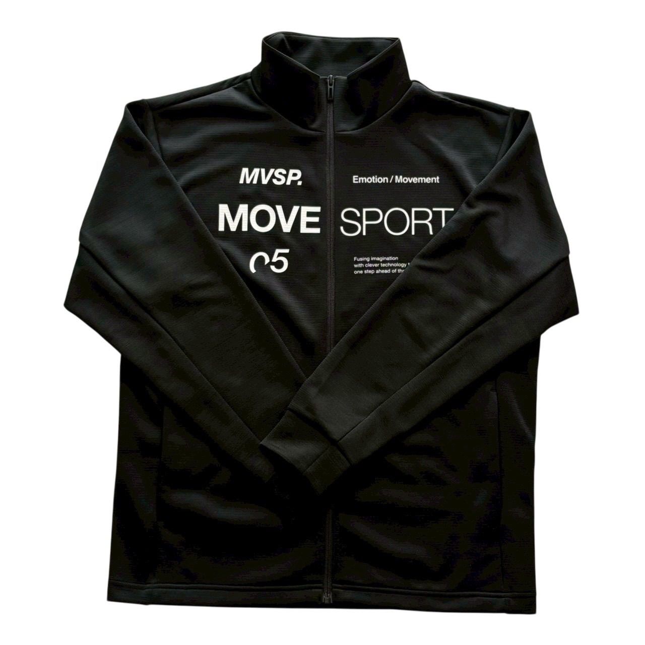 MOVE SPORT ムーブスポーツ スウェットスタンドジャケット 黒 ロゴ入り 