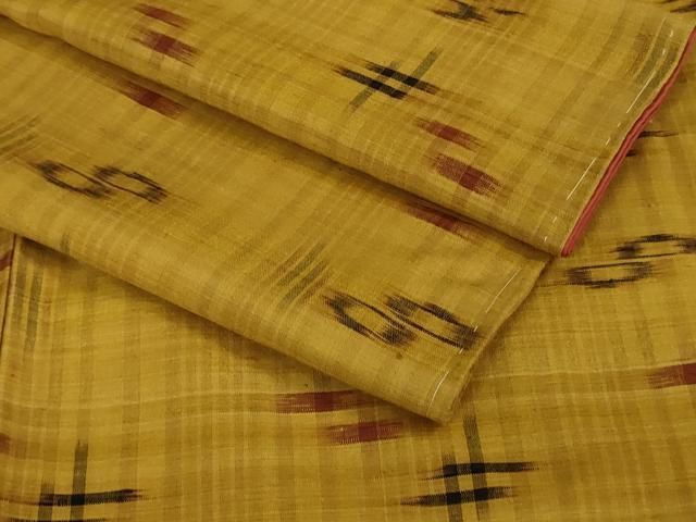 平和屋着物 上 国指定重要無形文化財 本場久米島紬 手織 ♥ DZAB0162kh5