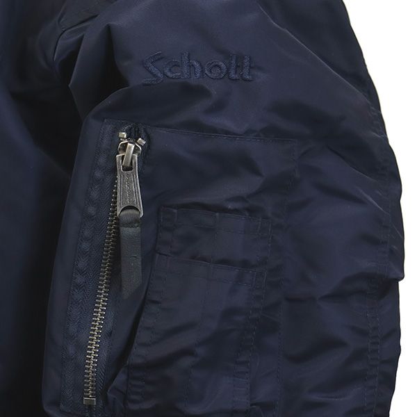 Schott ショット ナイロンフライトジャケット Schott◇Schott ショットフライトジャケット/-/ナイロン/紺/無地//