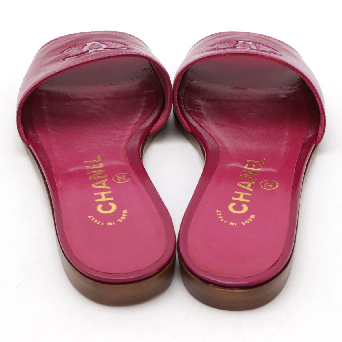 CHANEL シャネル ココマーク ミュール サンダル エナメル CHANEL シャネル サンダル ココマーク エナメル レザー 37