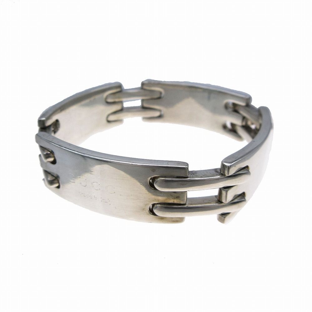 GUCCI ロゴ プレートリンク ブレスレット SV925 ヴィンテージ グッチヴィンテージプレートリンクブレスレット925 ユニセックス