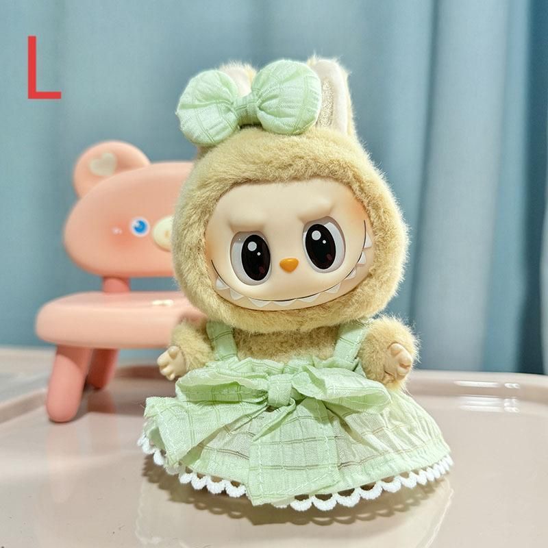新品2点セットワンピースlabubuラブブぬいぐるみ服17cm着せ替え着ぐるみ 新品2点セット ワンピースlabubuラブブぬいぐるみ服17cm着せ替え