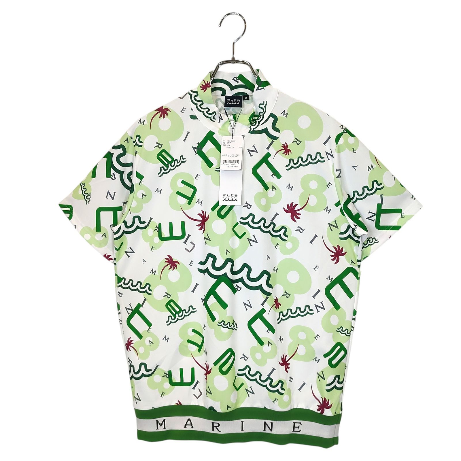 【新品】muta MARINE ムータマリン　ヘムリブ　メンズ　ゴルフ　シャツ muta MARINE GOLF ムータマリンゴルフ メンズ ヘムリブ モック