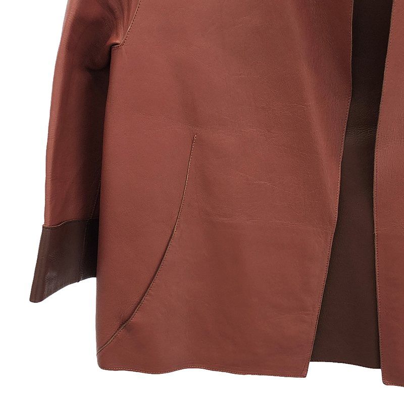 MARNI / マルニ | ノーカラーオーバーレザージャケット | 40