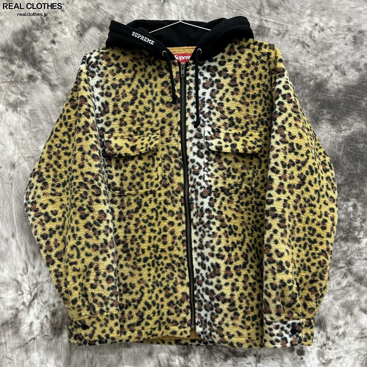 Supreme/シュプリーム【23AW】Fleece Zip Up Hooded Shirt Leopard 