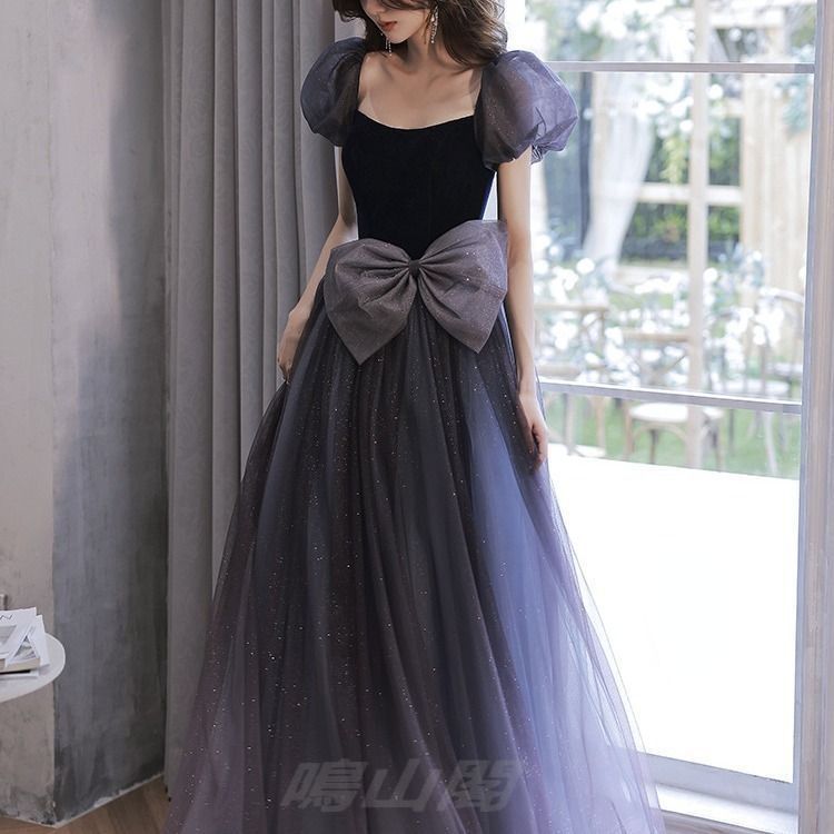 グラデーションドレス レディース年会誕生日会パーティー芸術試験Aライン高見え礼服WP今だけ