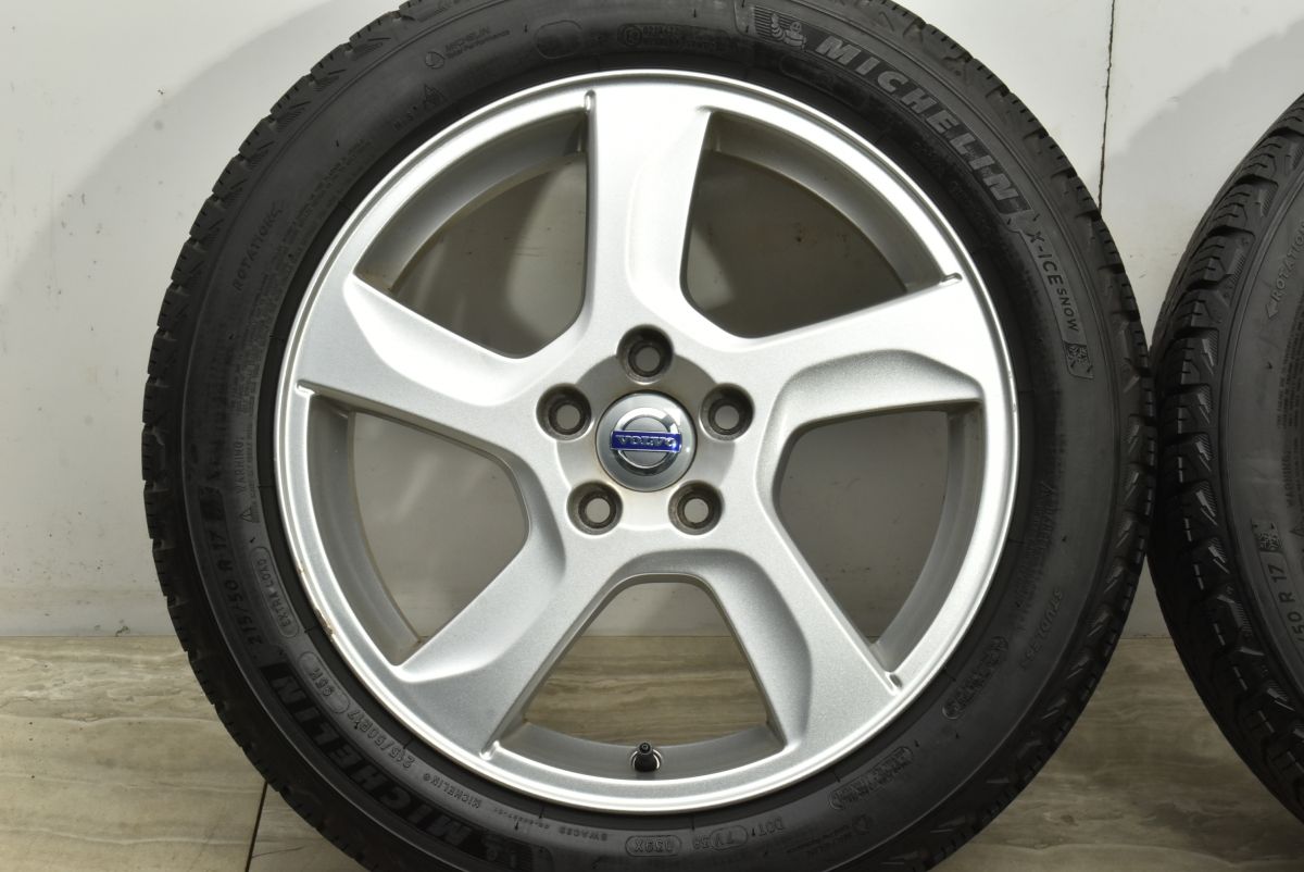 バリ溝 ボルボ V60 純正 17in 7J 50 PCD108 製 ミシュラン X-ICE SNOW 215 50R17 品番 31200602 VOLVO S60 FFCRYSTALESIA_COM