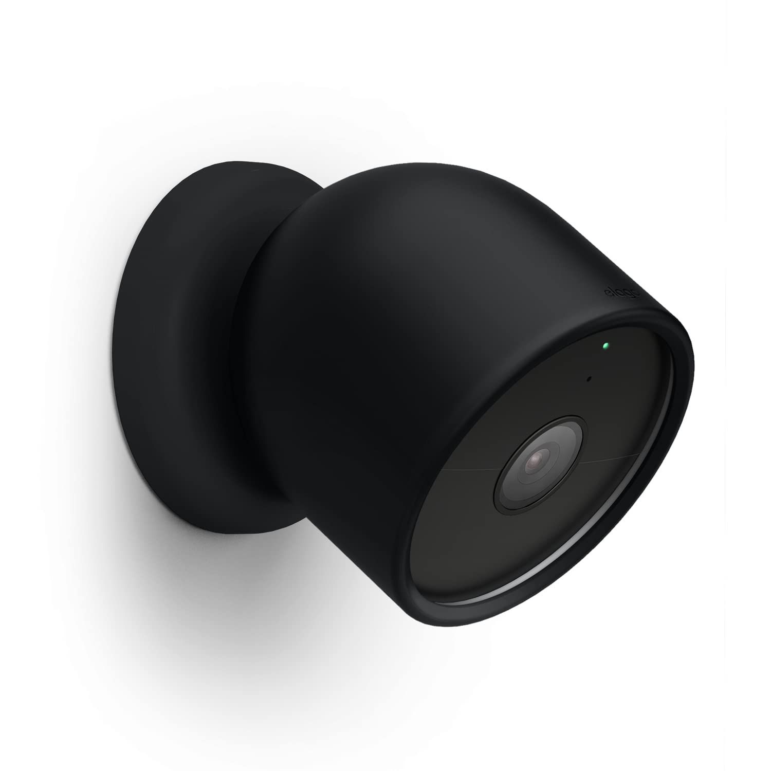 elago シリコンカバー Google Nest Cam 屋外または屋内用 (バッテリー) 対応 - マグネット式マウントカバー付き 全天候型 取り付け簡単 [ブラック] [ブラック] [Nest Cam + Magnetic Mount]