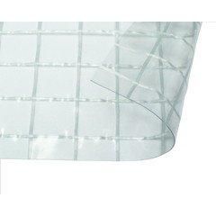 ハイロジック ビニールカーテン 0.25 mm厚 幅6 x高5 m 透明糸入防炎