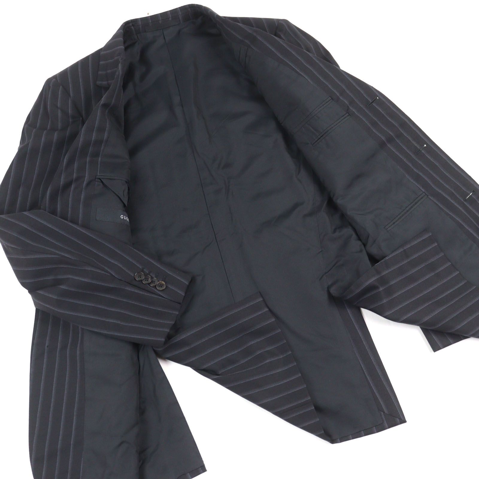 ドンドン見直し】極美品○GUCCI グッチ 21E7F3 ウール100% ロゴ