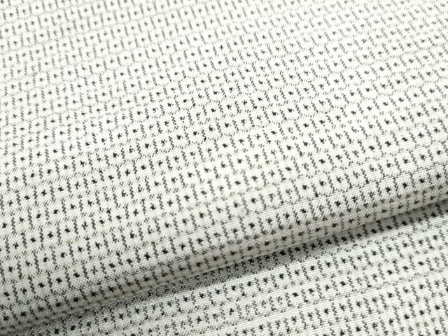 平和屋着物○男性 本場大島紬 アンサンブル 白大島 80亀甲 総詰め 正絹  