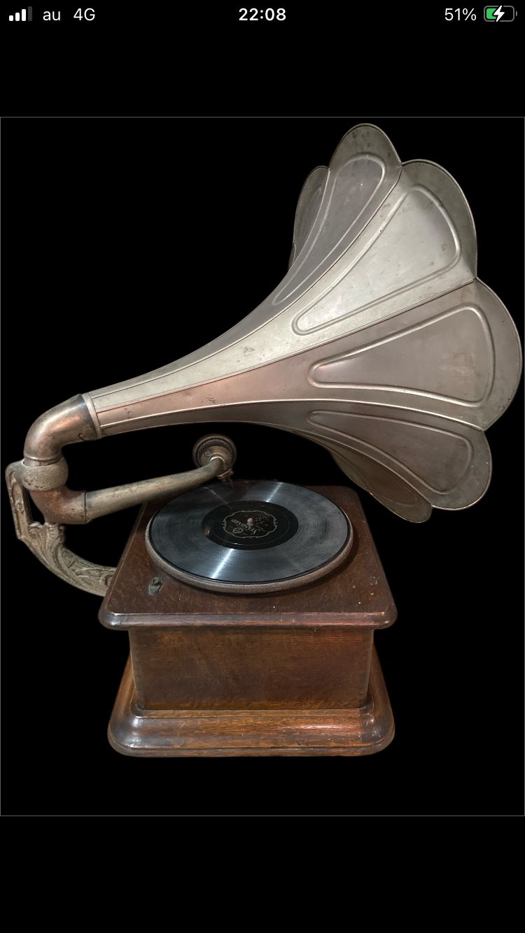 ゆ*ん様 Nipponophone 蓄音機 日本製 アンティーク ニッポノホン 希少 日本初 国産蓄音機 第1号 ニッポノホン 日本蓄音器商会