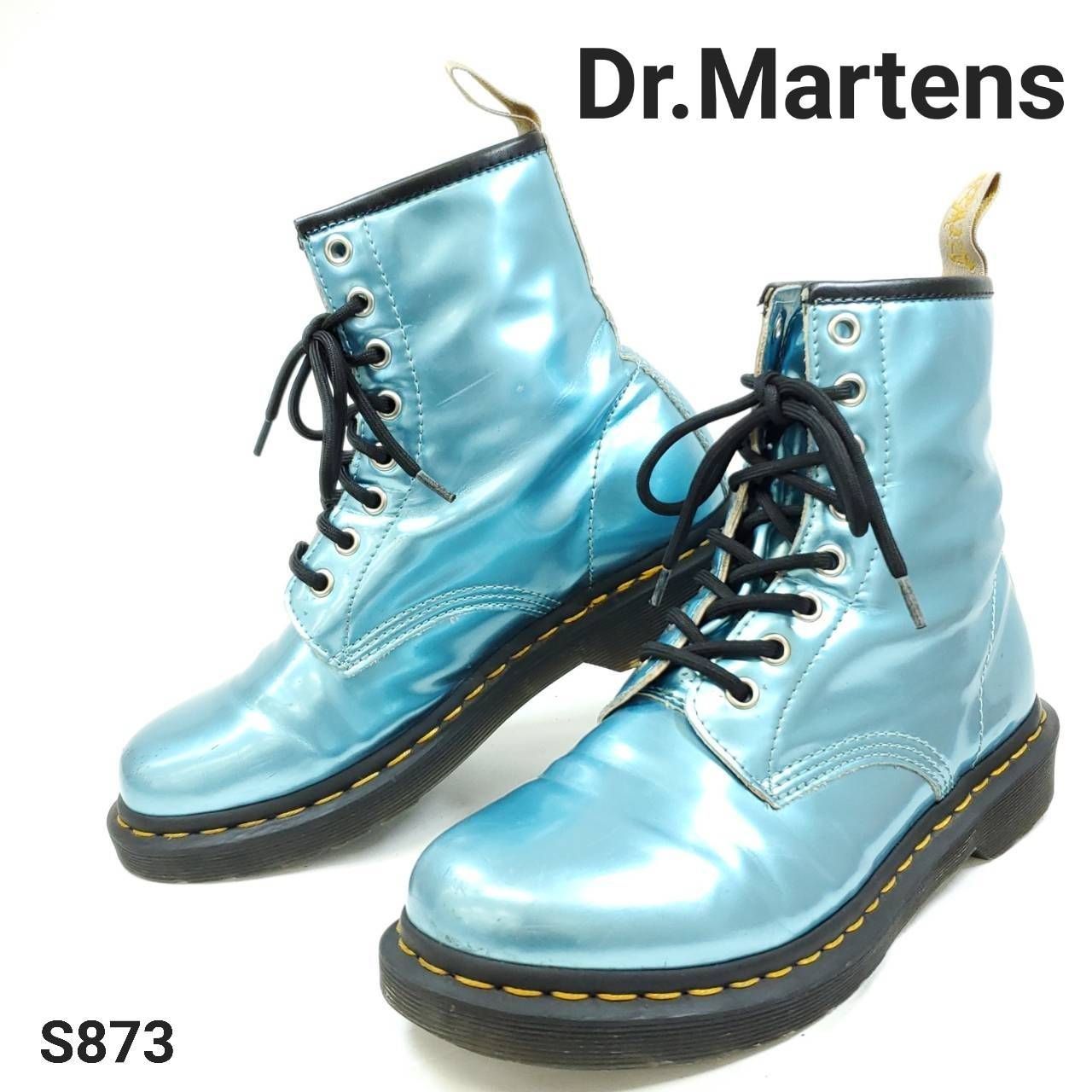 Dr.Martens ドクターマーチン 8ホール 水色 ブルー エナメル ドクター