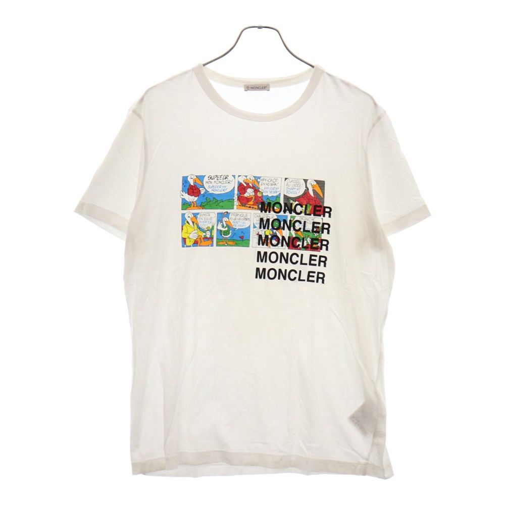 MONCLER (モンクレール) Maglia T-Shirt フロントコミックロゴプリント