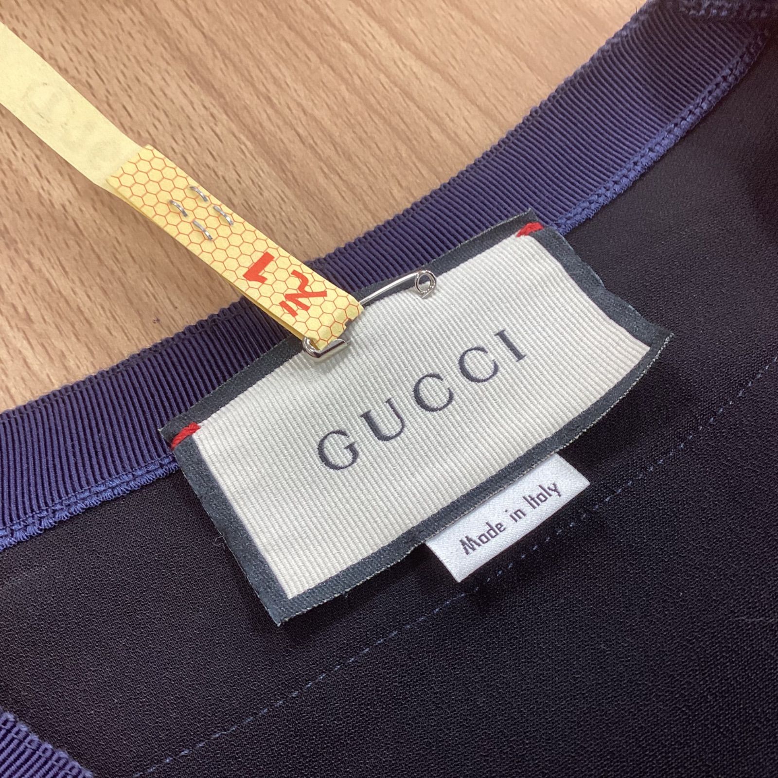 MA158 グッチ シェリーライン Vネック 半袖ワンピース ワイドパンツ