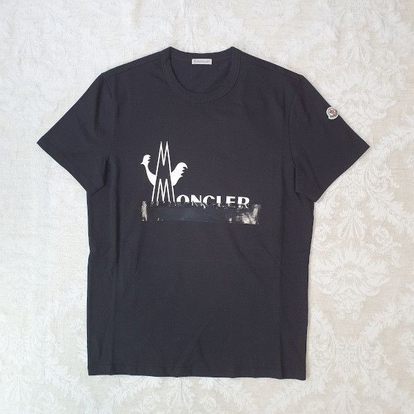 【新品・未使用】MONCLER モンクレール ロゴメンズTシャツ　ブラック