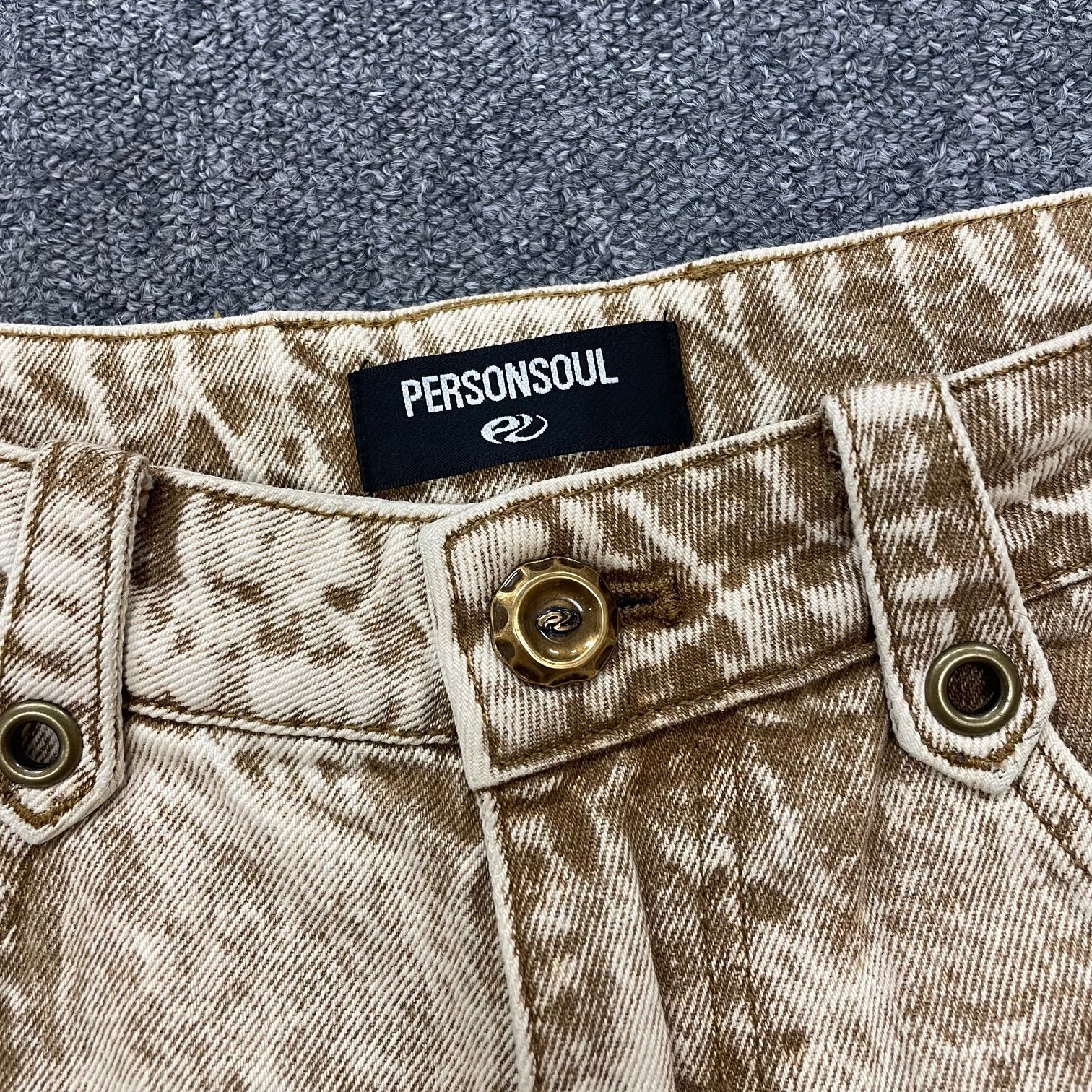 PERSONSOUL デニムApricot Broken Jeansアプリコット Distroyed Apricot Baggy Jeans - personsoul