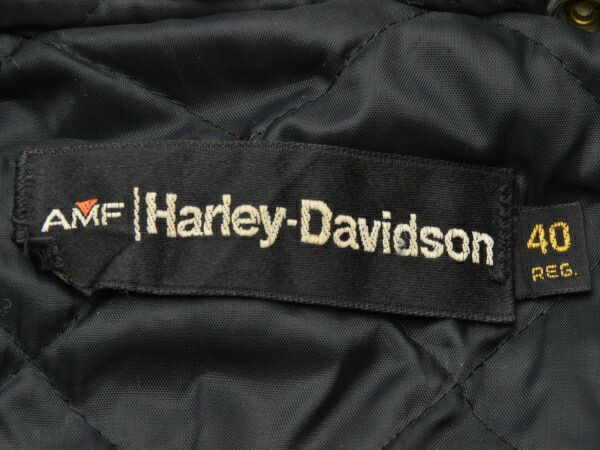 ハーレーダビッドソン Harley-Davidson ダブル ライダース ジャケット AMF ヴィンテージ 40サイズ 黒 メンズ u_s h_d F-NEW233