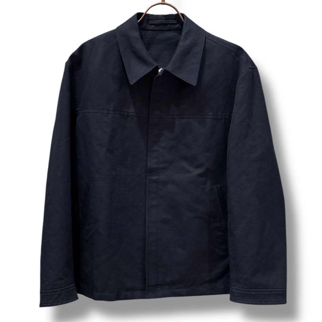 ダンヒル dunhill リネン ブルゾン ジャンパー M dunhill ダンヒル リネンブルゾン アウター ネイビー メンズ 春