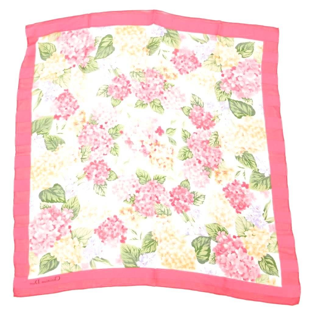 Christian Dior 花柄シルクスカーフ クリスチャンディオール Christian