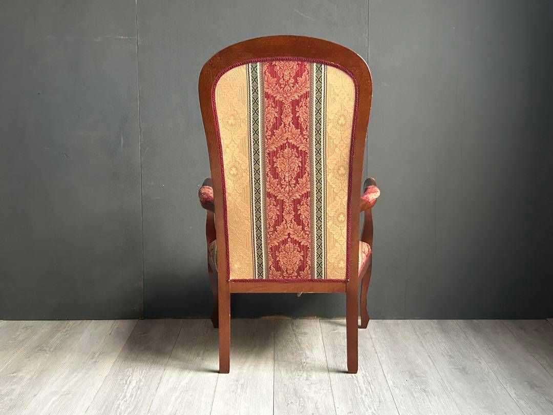 希少　クラシック　ストライプ　ヨーロピアン　鋲打ち　アームチェア　リベット　SZ 希少 クラシック ストライプ ヨーロピアン 鋲打ち アームチェア