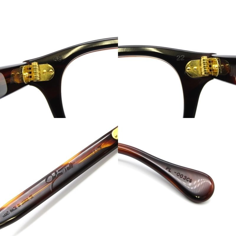 未使用 JULIUS TART OPTICAL ジュリアスタートオプティカル メガネフレーム AR 48-22 GOLD PL-003Cb 日本製 DEEP BROWNSASA 50018241