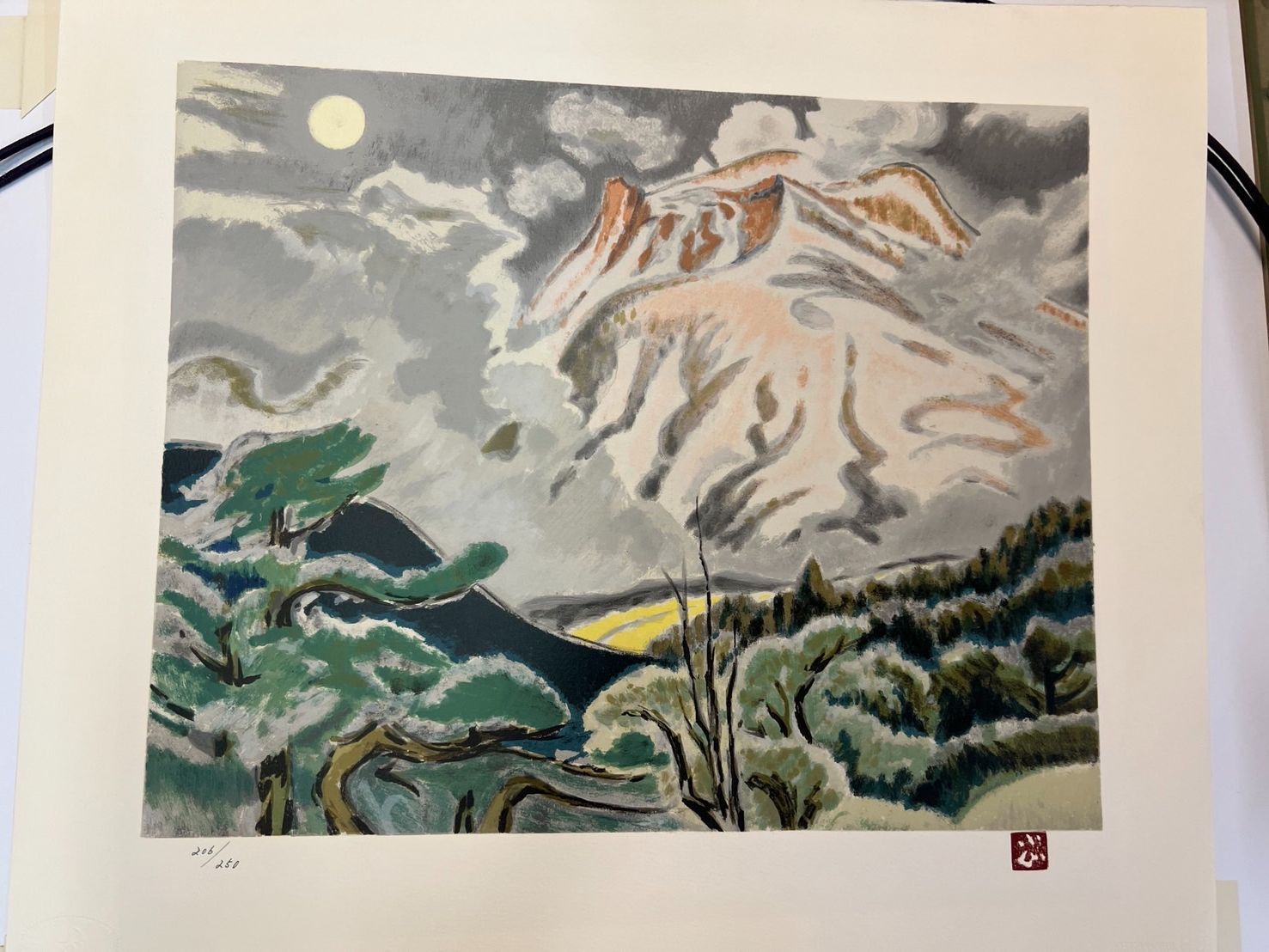 佐伯祐三 リトグラフ テラスの広告 ムルロ工房 証明書あり 額絵 額縁 佐伯祐三 リトグラフ テラスの広告 ムルロ工房 証明書あり 額絵