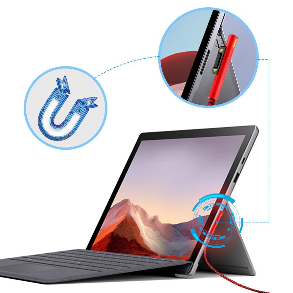 メルカリShops - Surface USB-C PD 急速充電ケーブル 1,8m ナイロン編み 赤