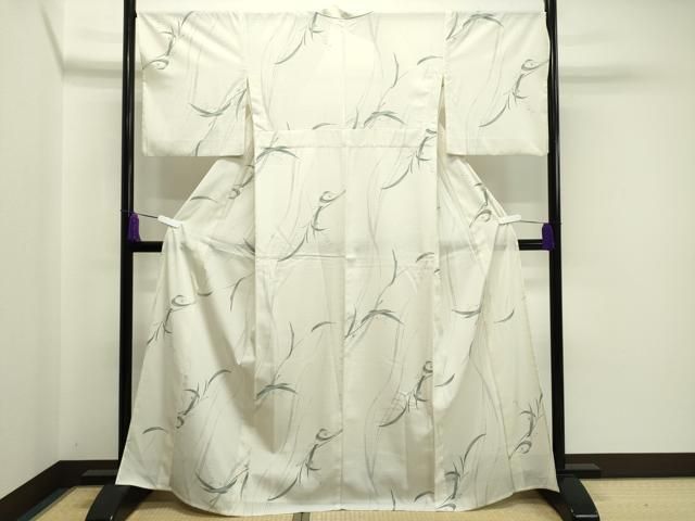 平和屋着物▽小紋 単衣 笹文 洗える着物 DAAV5212az