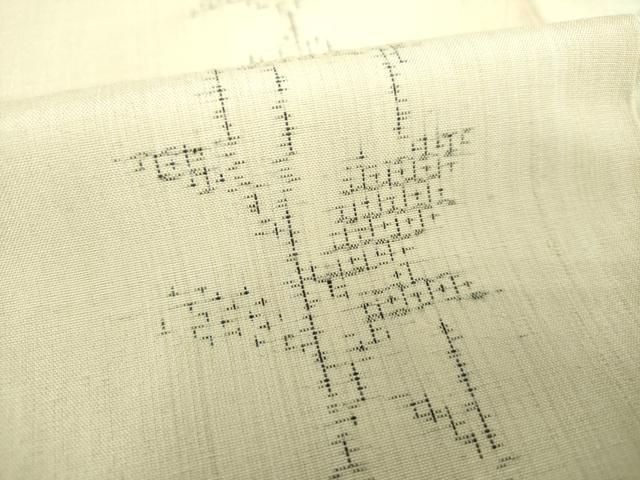 平和屋着物○結城紬 奥順 はたおり娘 80亀甲 飛び亀甲柄 花間道 正絹