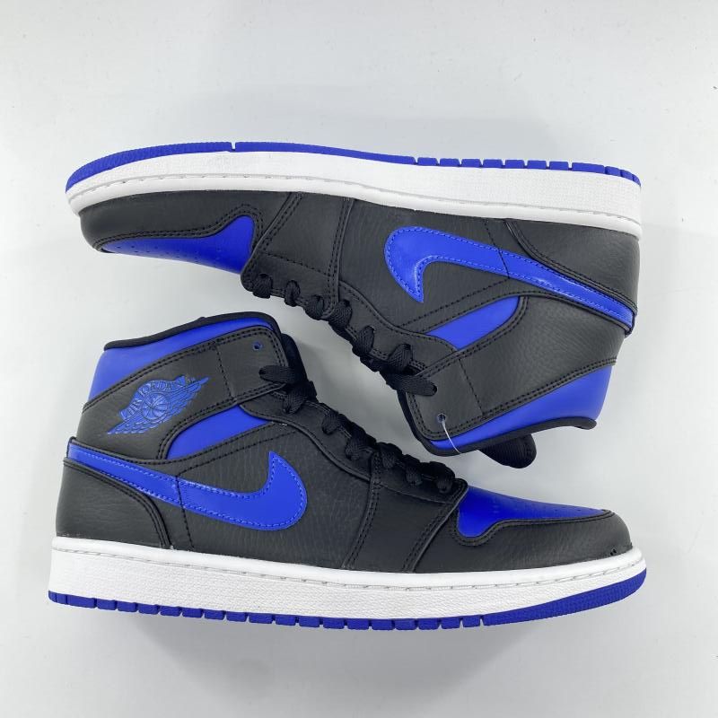 【中古】NIKE AIR JORDAN 1 MID BLACK/BLUE スニーカー 27cm 554724-068 ブルー ブラック ナイキ[10][240010482243] 中古】NIKE AIR JORDAN 1 MID BLACK/BLUE スニーカー 27cm 554724-068
