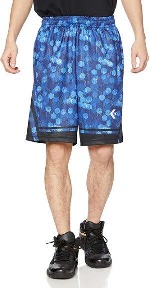 【新品】CONVERSE(コンバース) 吸汗速乾 バスケ ハーフパンツ メンズ プラクティスパンツ(ポケット付き)　ロイヤルブルー　CB211858-2500