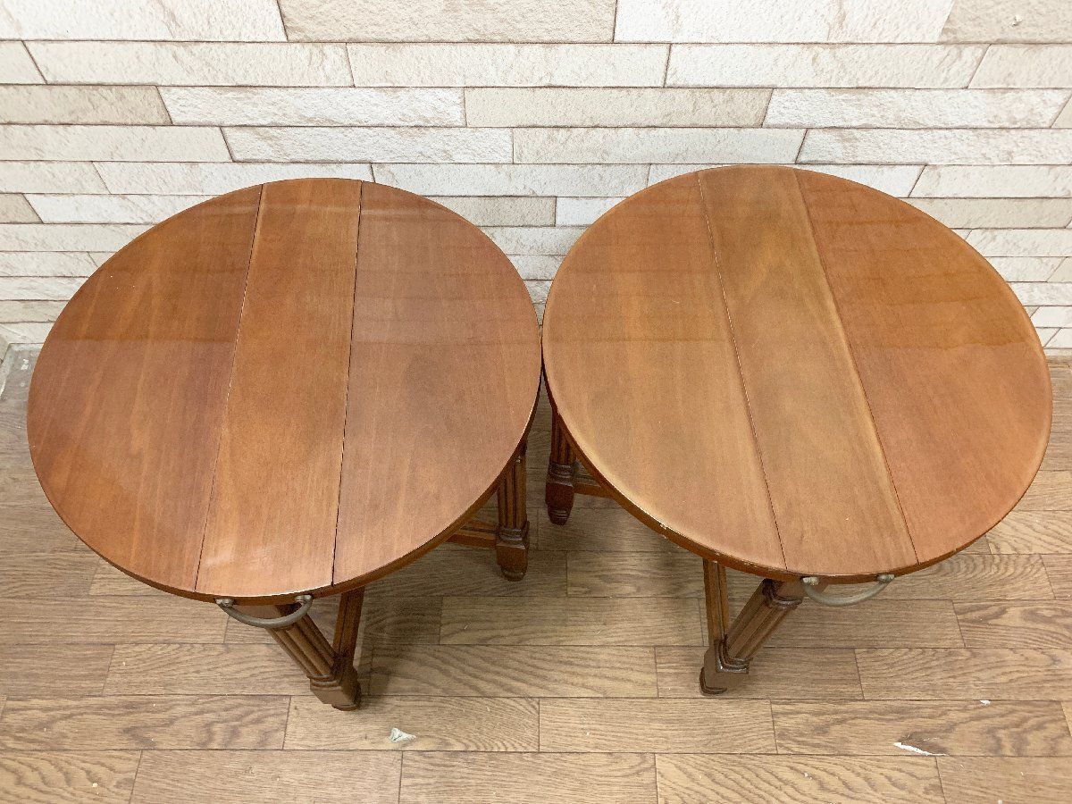 Y*望様 アンティーク　ネストテーブル　折り畳みラウンドテーブル　３点セット アンティーク ネストテーブル 折り畳みラウンドテーブル 3点セット