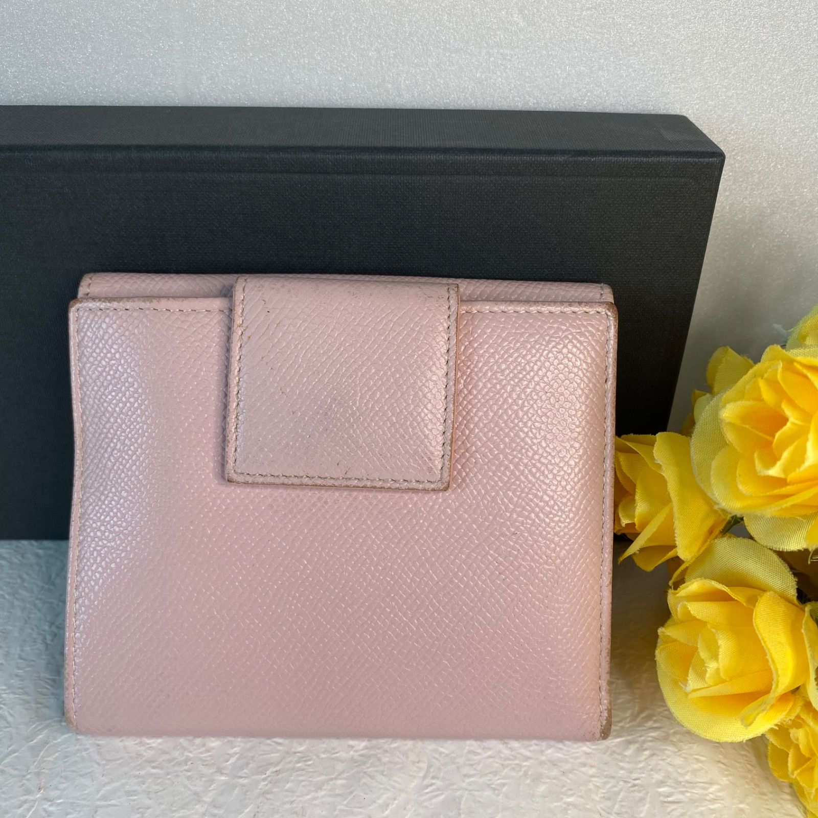 ♦︎美品♦︎BVLGARI パスケース付きWホック折財布 ピンク ブルガリ 2 