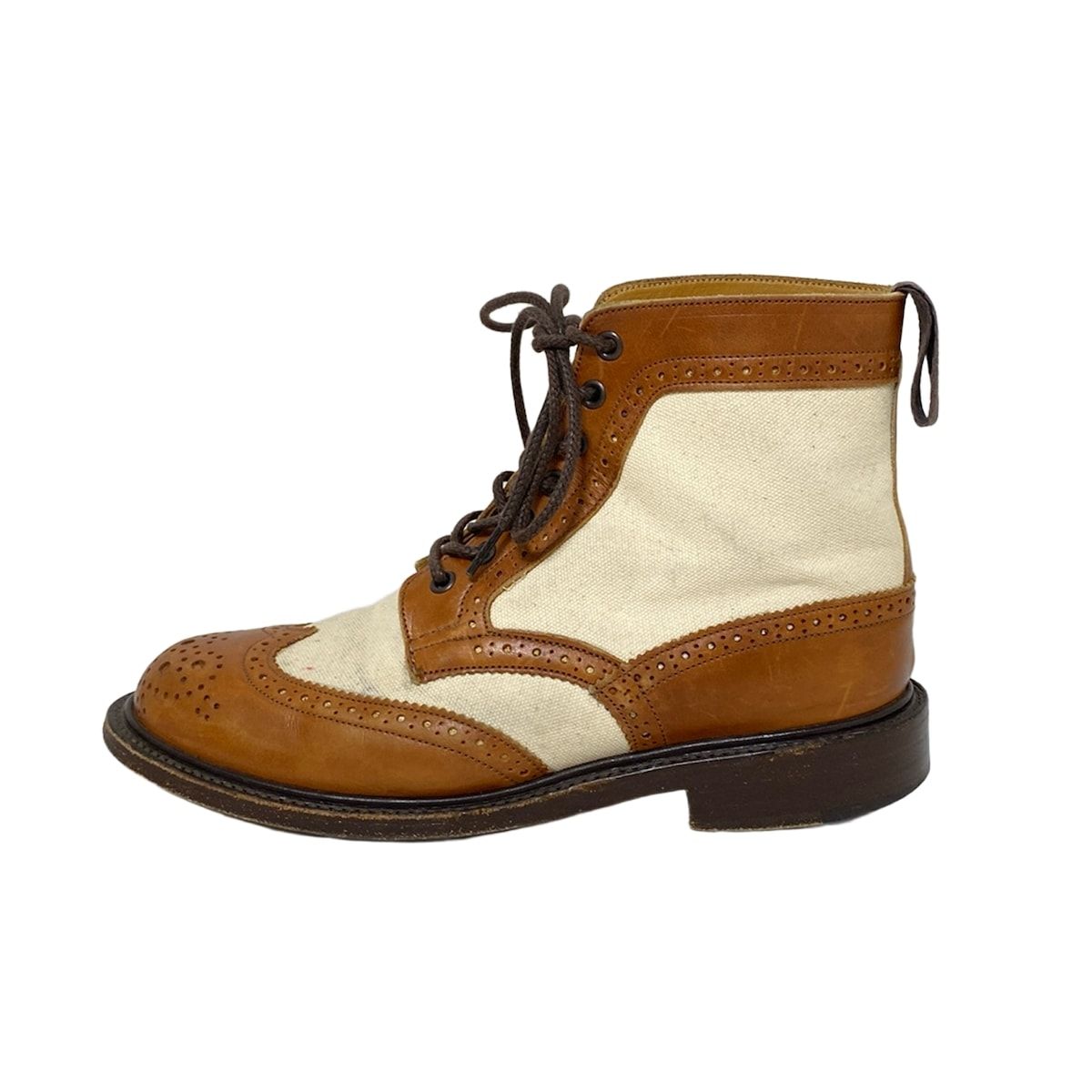 Tricker s トリッカーズ ショートブーツ 5 1|2 レディース - ブラウン×アイボリー レザー