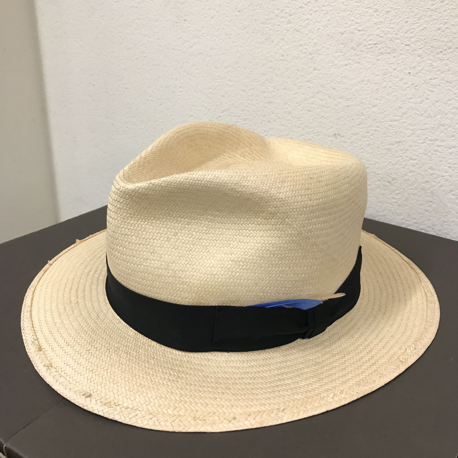 Tesi ボーターハットカンカン帽テシストローハットボルサリーノ TESI