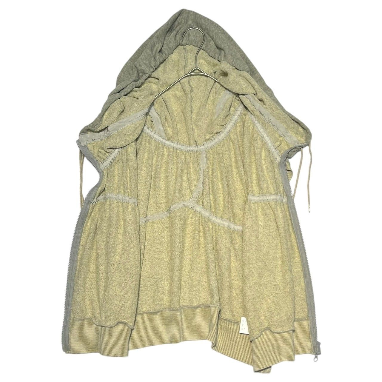 gomme(ゴム) 00's Gimmick gathered N/S hoodie ギミック