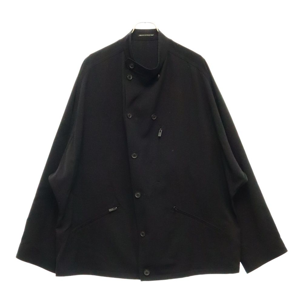 Yohji Yamamoto POUR HOMME (ヨウジヤマモト プールオム) ウールギャバ スタンドカラートッパージャケット HH-Y02-100 ブラック